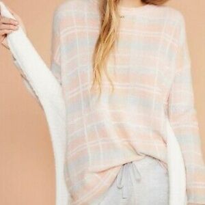 Lou & Grey pink plaid sweater